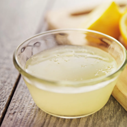 the pure lemon juice which be use for grill